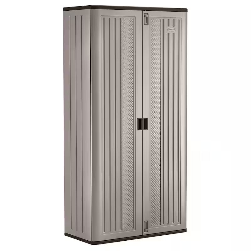 Resin Freestanding Garage Cabinet in Platinum R396378