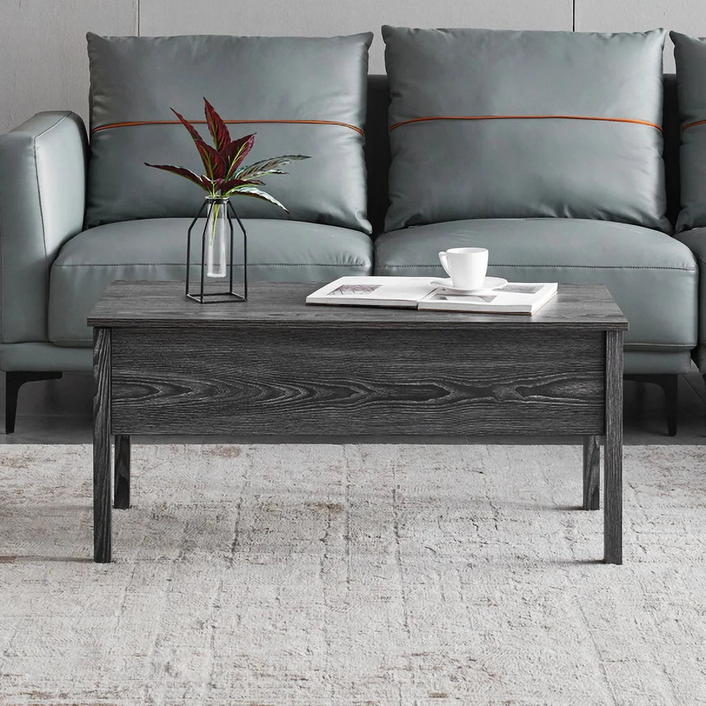 Dark Grey Oak Lift-Top Coffee Table with Storage P9537