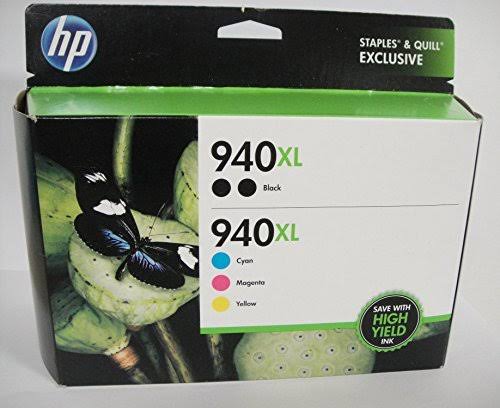 Black and Color Ink Cartridges 5 Pack W940