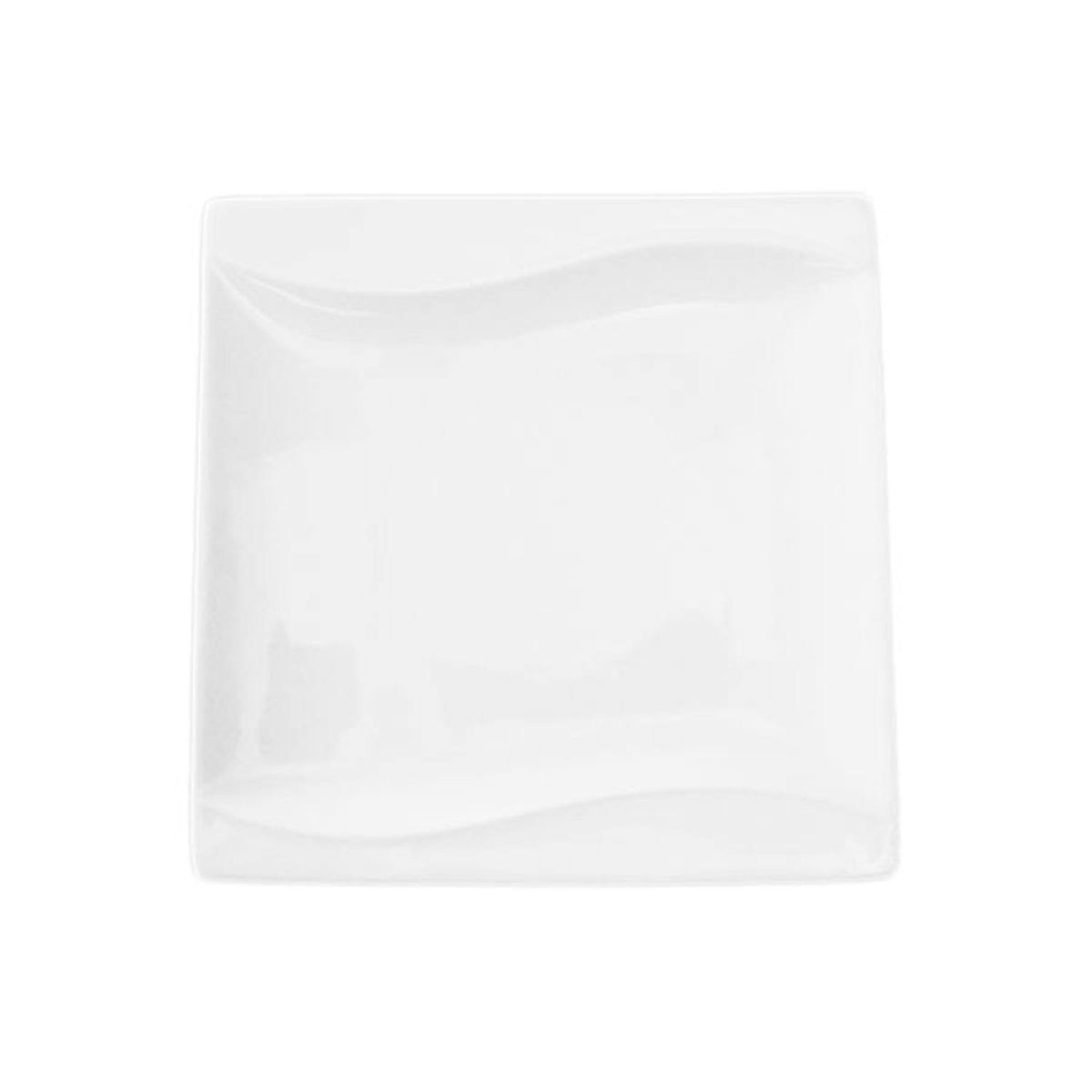 Square Porcelain Plate, White, 6 Packs K8061