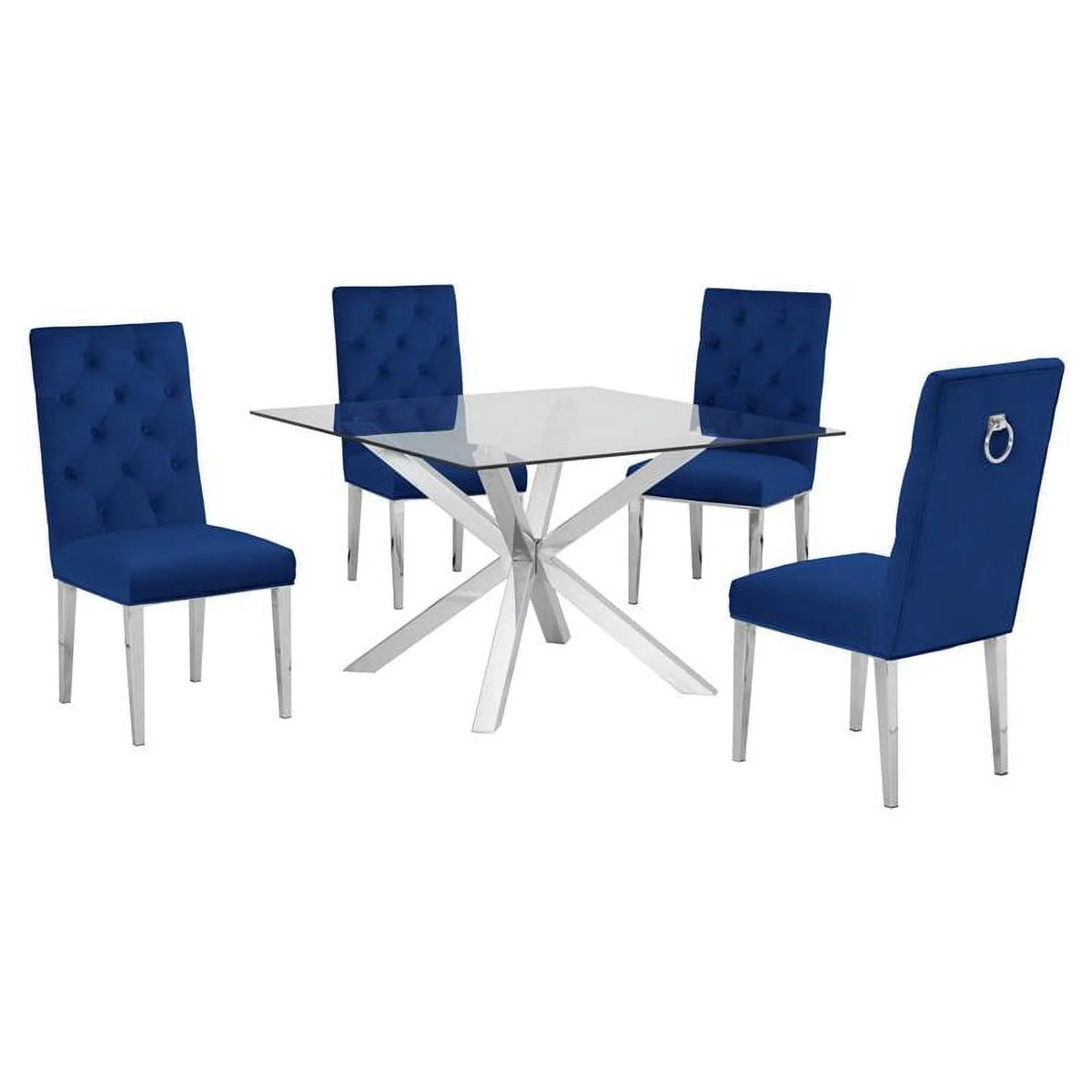 Clear Glass 5pc Dining Set S240