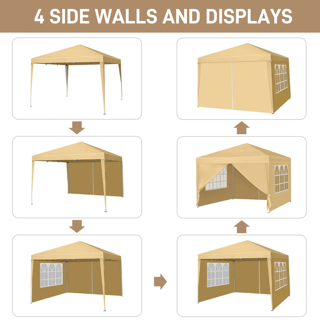 10ft x 10ft Pop up Canopy Tent with Carry Bag L60994