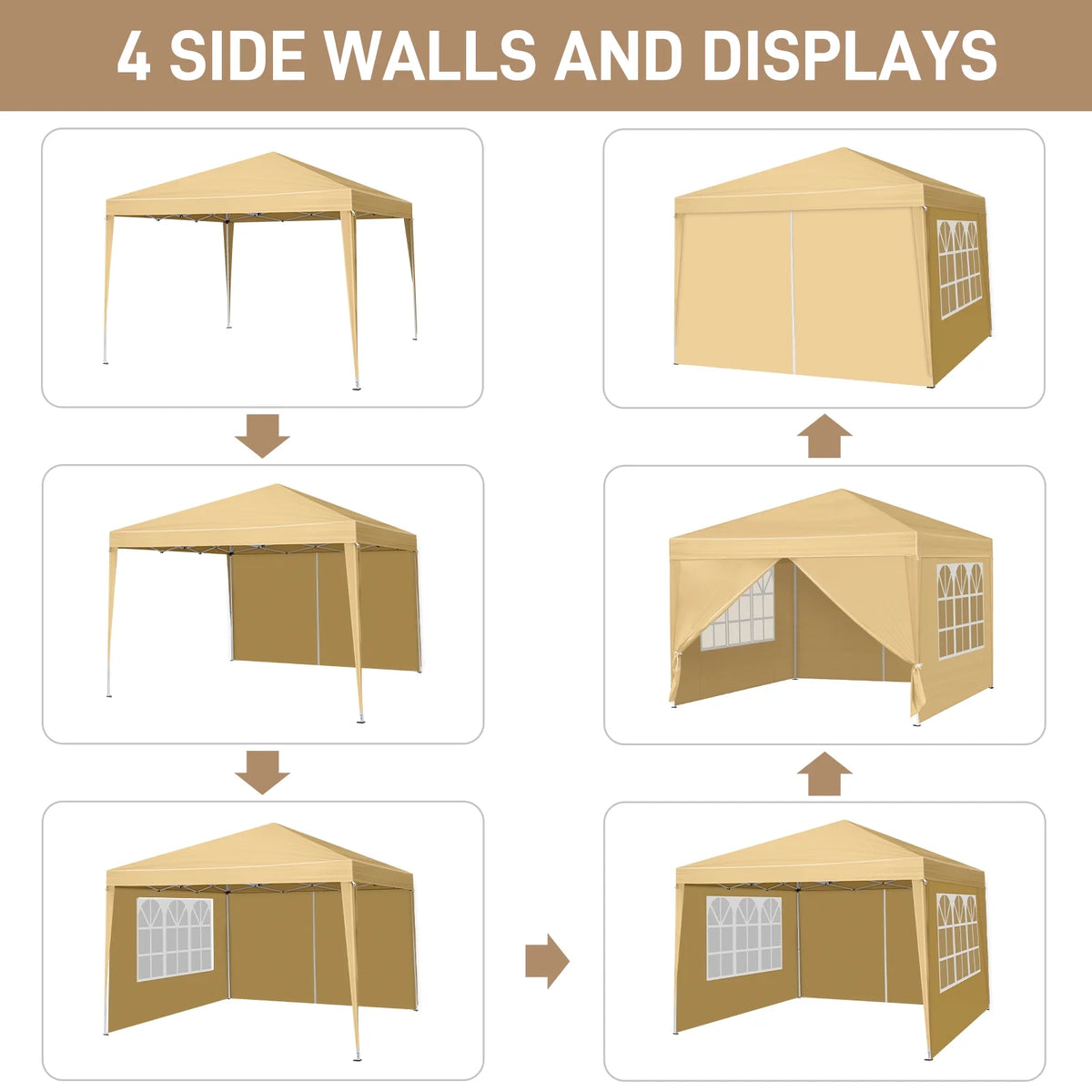 10ft x 10ft Pop up Canopy Tent with Carry Bag L60994