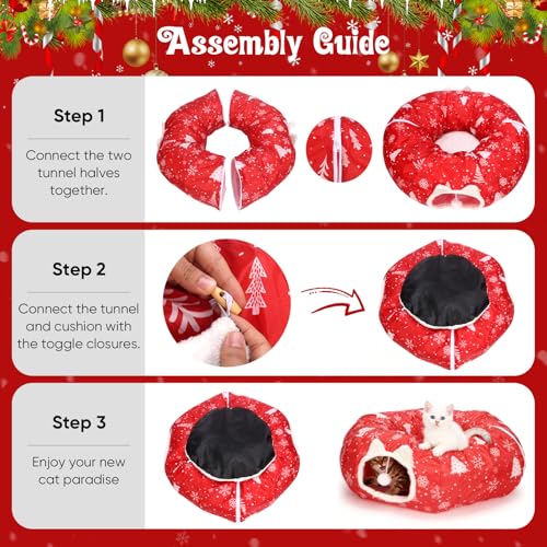 Cat Tunnel Bed Christmas Tree Skirt G51656