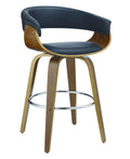 Black Upholstered Swivel Bar Stool B870