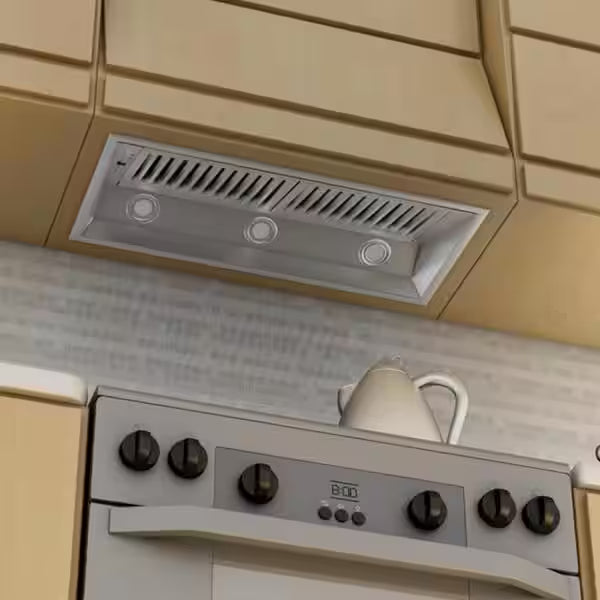 34 in. 700 CFM Ducted Range Hood Insert with Remote Blower in Stainless Steel X2839