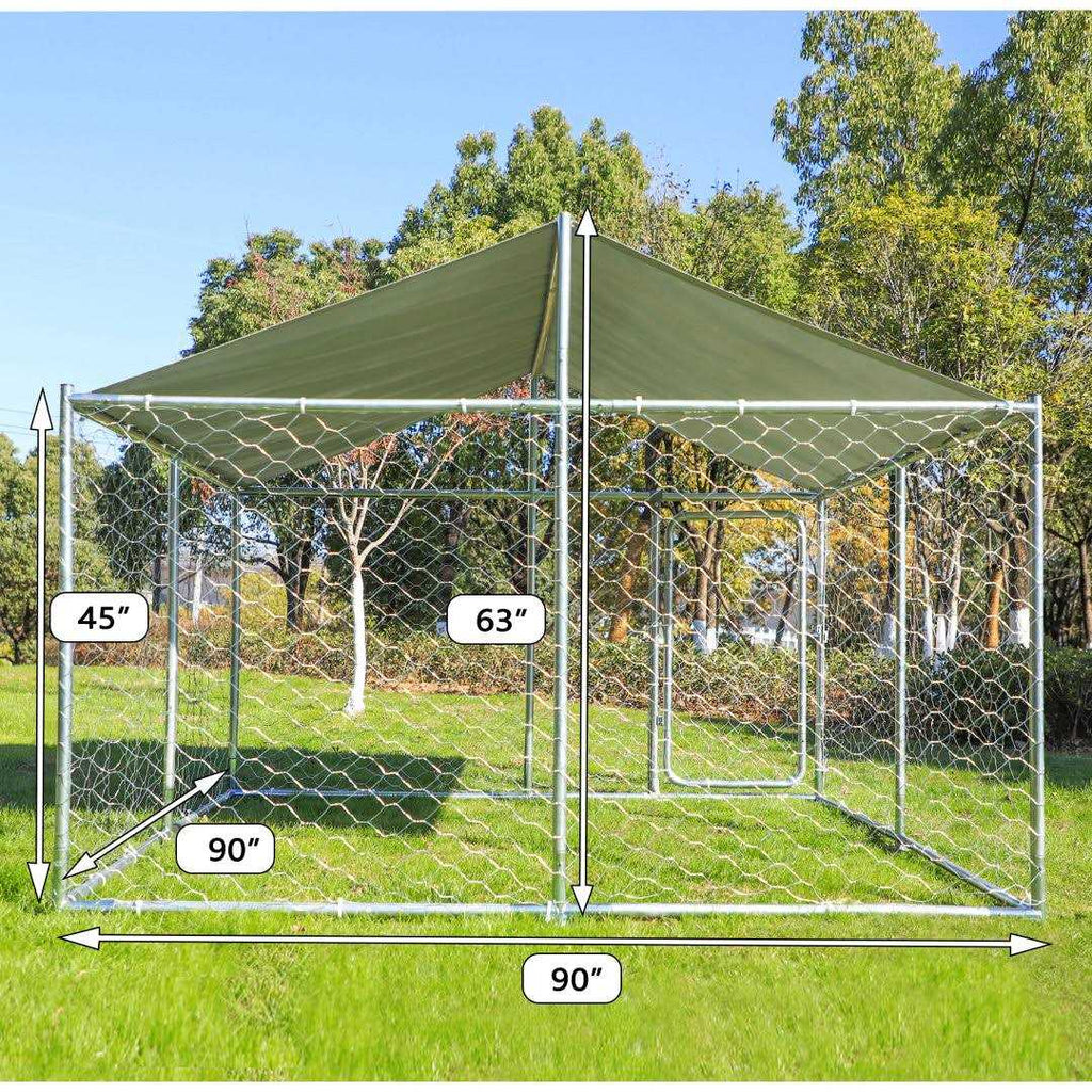 Large Outside Dog Kennel with Uv Protective Cover X84791