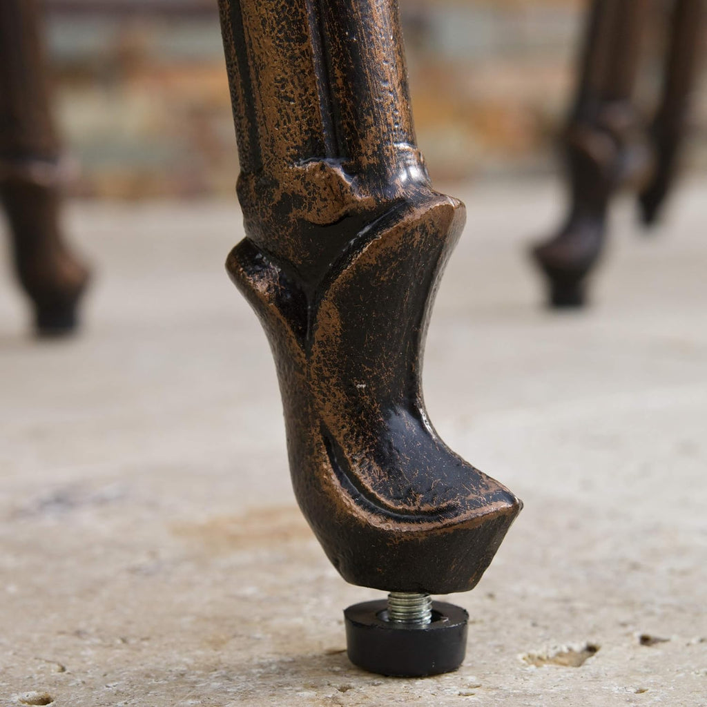 Cast Aluminum Bar Stools, 2-Pcs Set, Shiny Copper I96562
