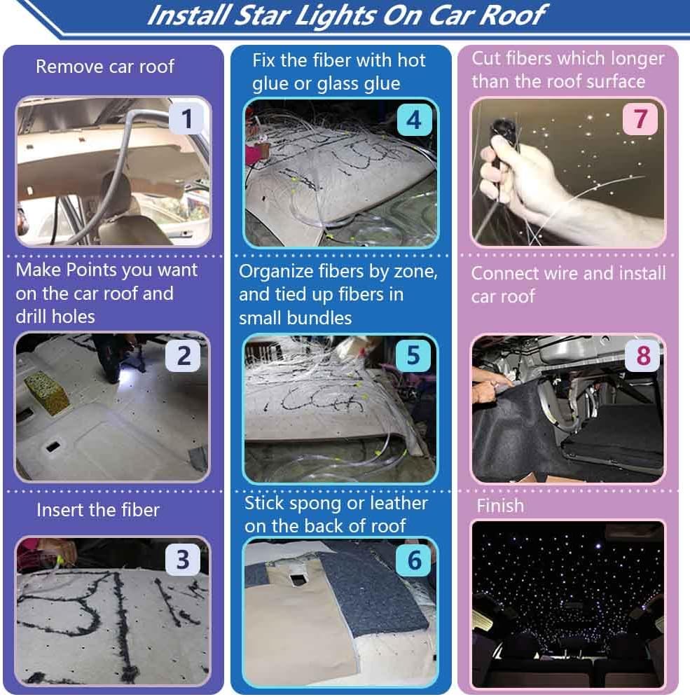 20W RGBW LED Starlight Headliner Light Kit with APP Remote J9768