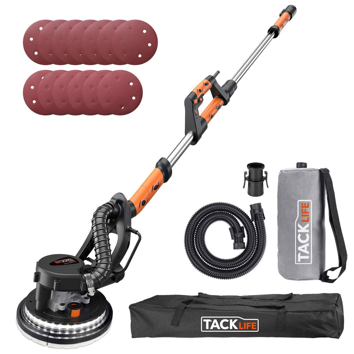 Electric Drywall Sander with LED Light and Carry Bag Q4821