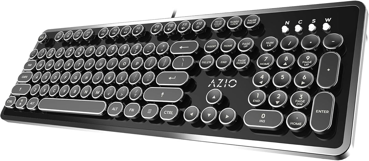 Wired USB Mechanical Keyboard in Black and Chrome Z8020