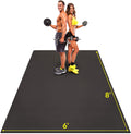 Large 8 x 6 ft 7mm Thick Non-Slip Rubber Exercise Mat J19544