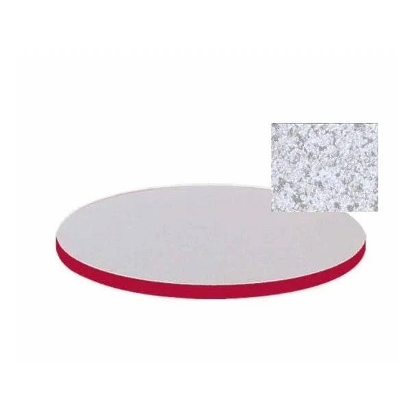 Round Cafe Breakroom Laminated Top 24 in. Gray Granite O95468