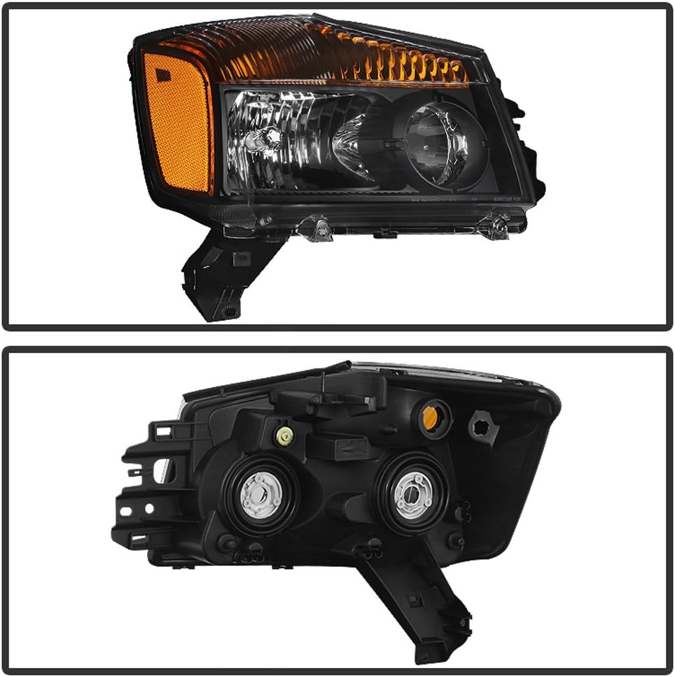 Black Headlights Replacement Front Lamps Pair X194615