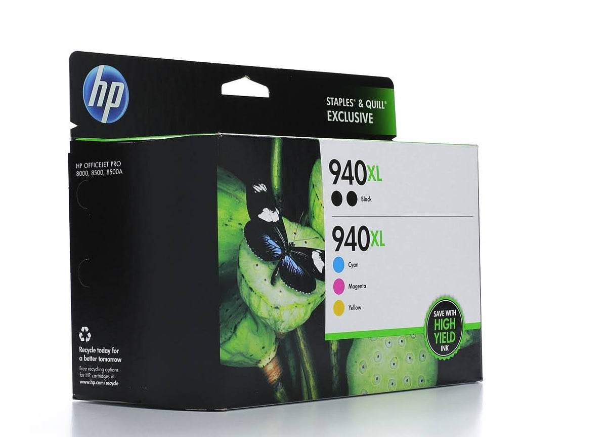 Black and Color Ink Cartridges 5 Pack W940