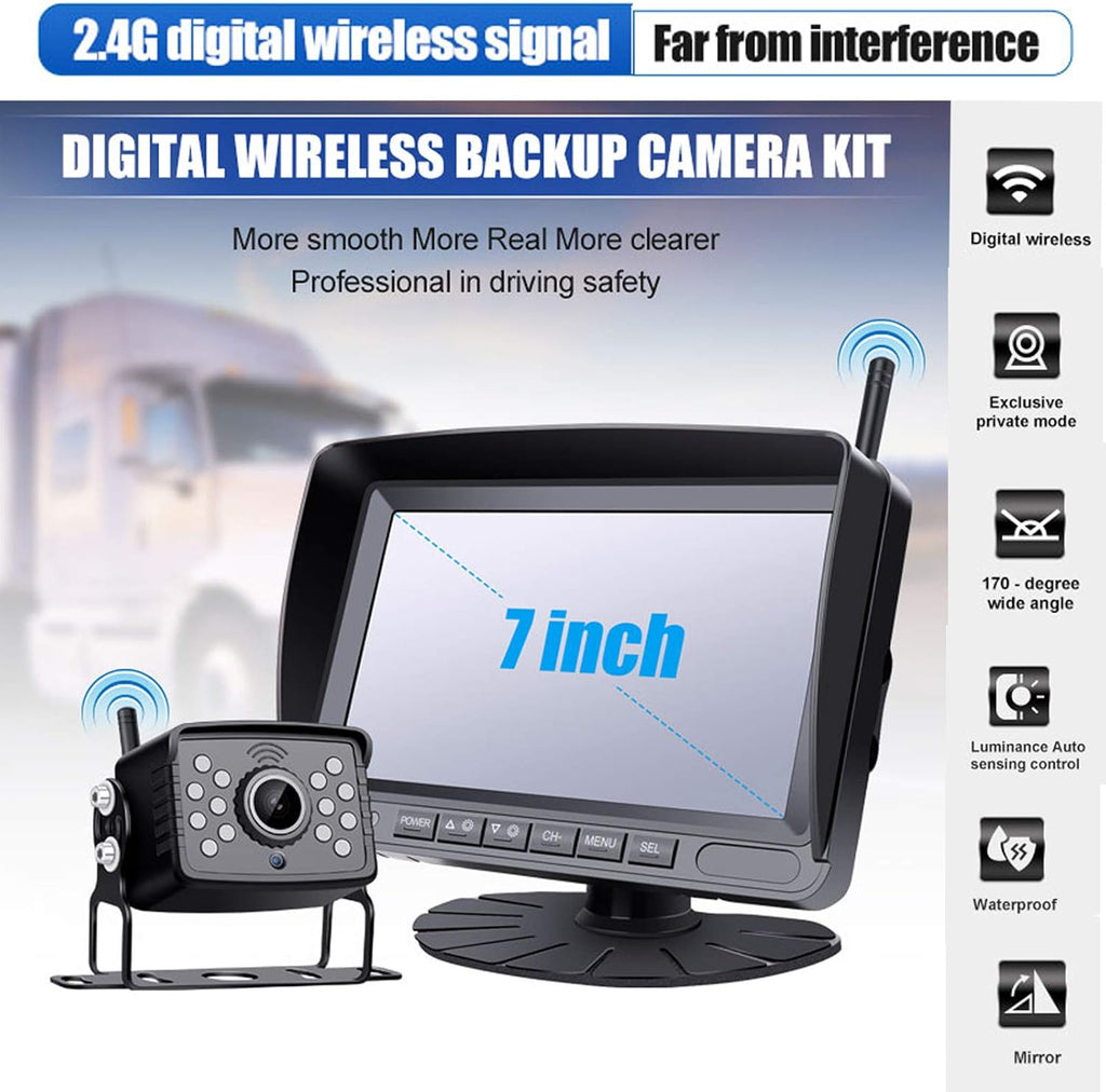7″ 1080P Wireless Backup Camera System with IPS Monitor Q51321