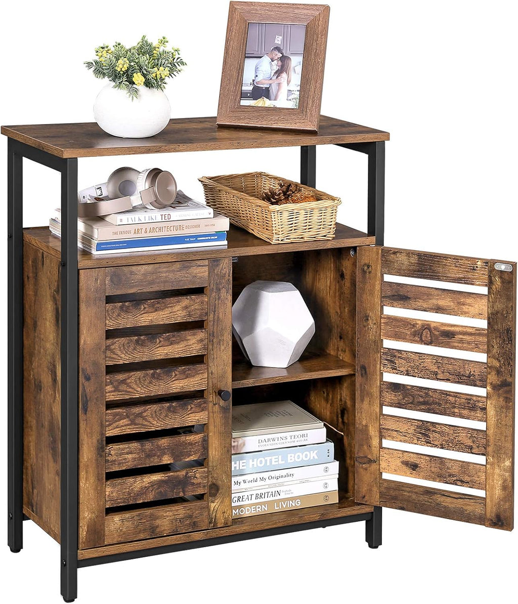 Rustic Brown Standing Storage Cabinet F800839