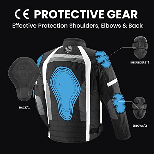 Motorcycle Jacket with CE Armor Water Resistant Textile C283891
