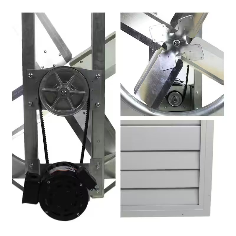 White Galvanized Steel Whole House Fan N3084