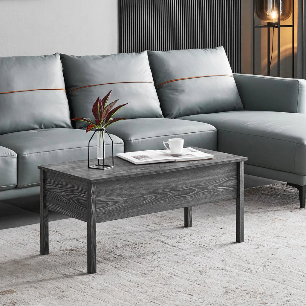 Dark Grey Oak Lift-Top Coffee Table with Storage P9537