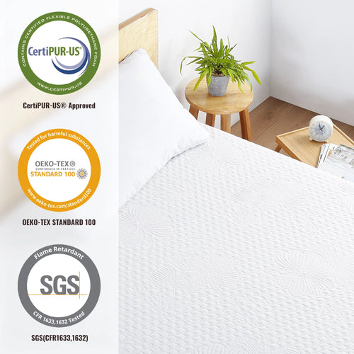 10'' Gel Memory Foam Mattress Twin Blue B817