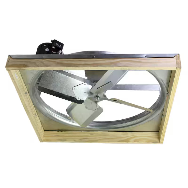 White Galvanized Steel Whole House Fan N3084