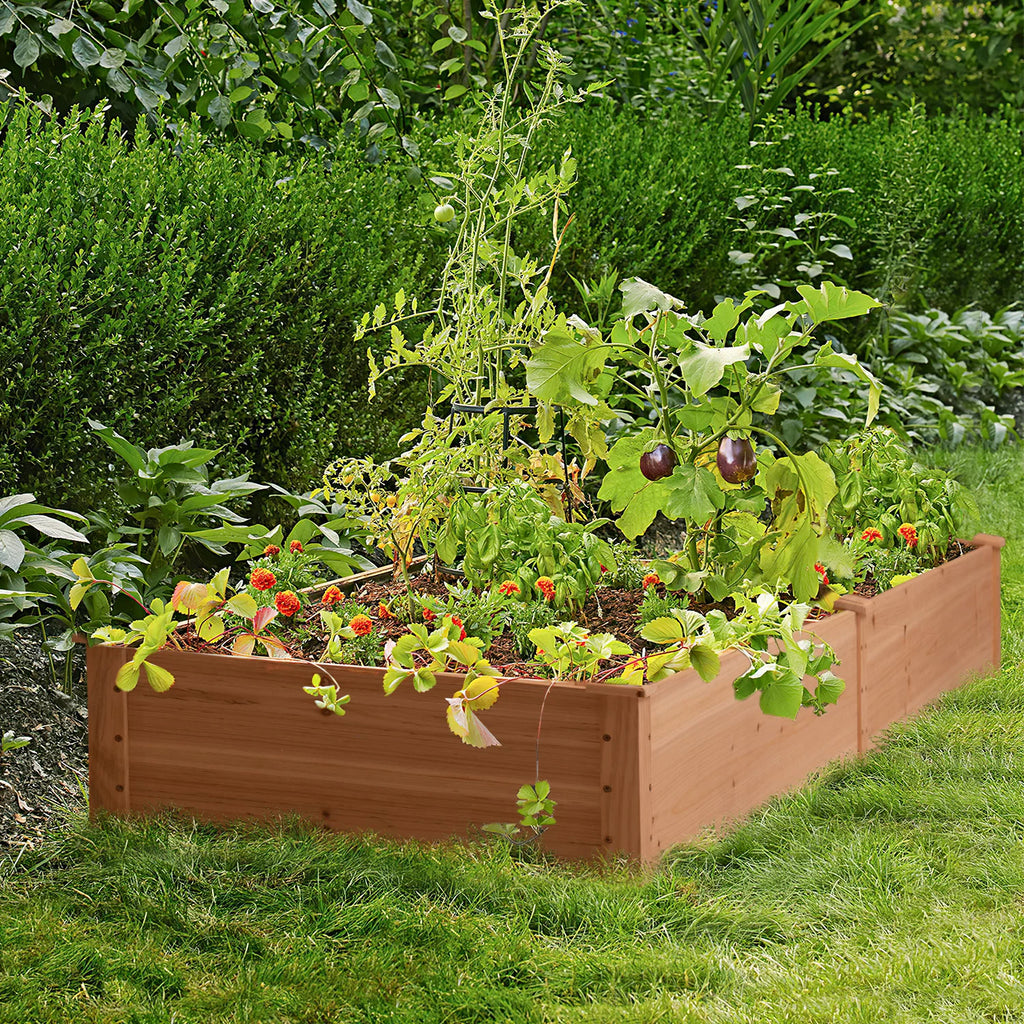 Raised Wooden Planter Box 92x22x9in E51888