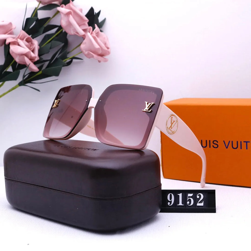 Printed Round Letter Polarized Sunglasses G50446