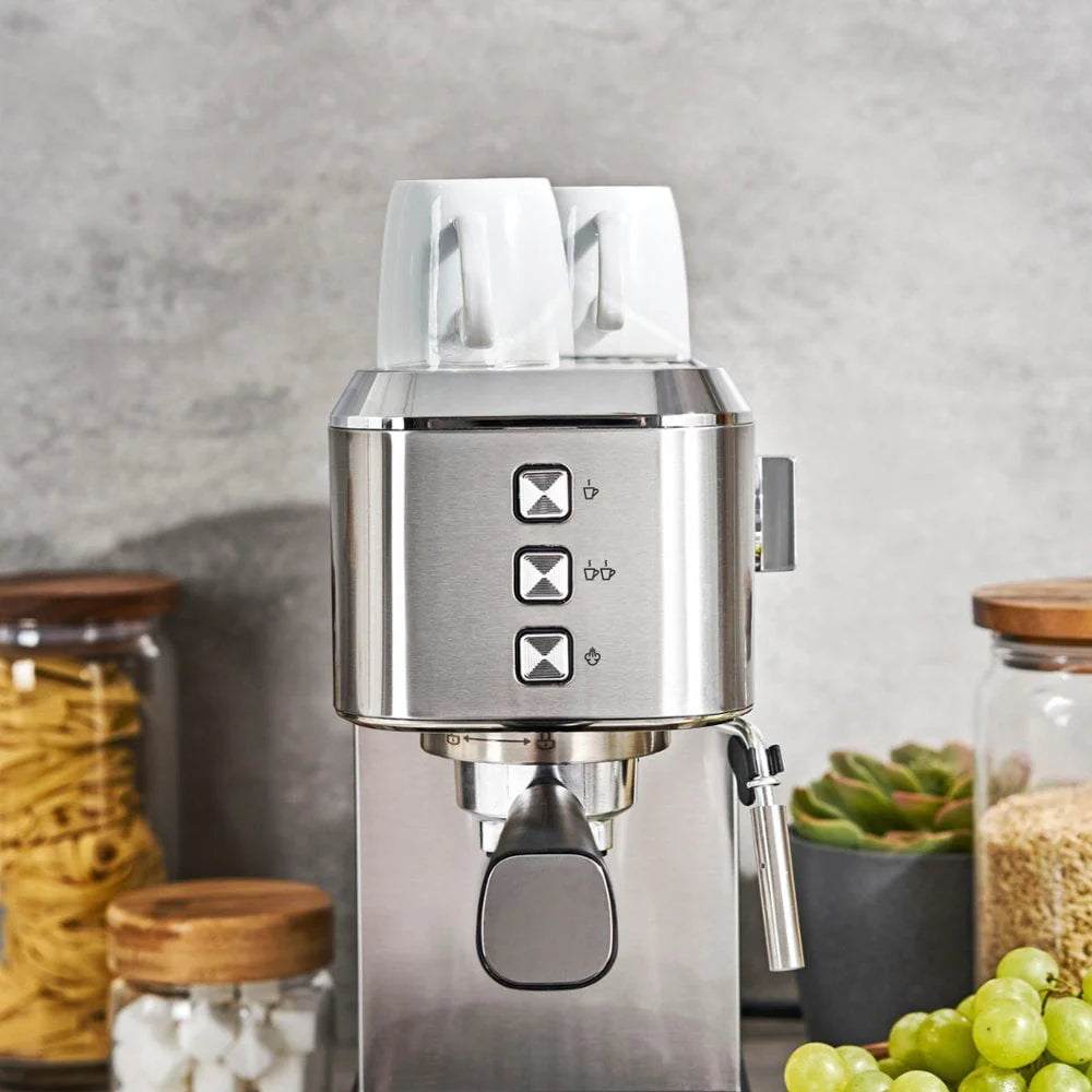 Slim Espresso Machine with 20 Bars of Pressure Stainless Steel Q590820