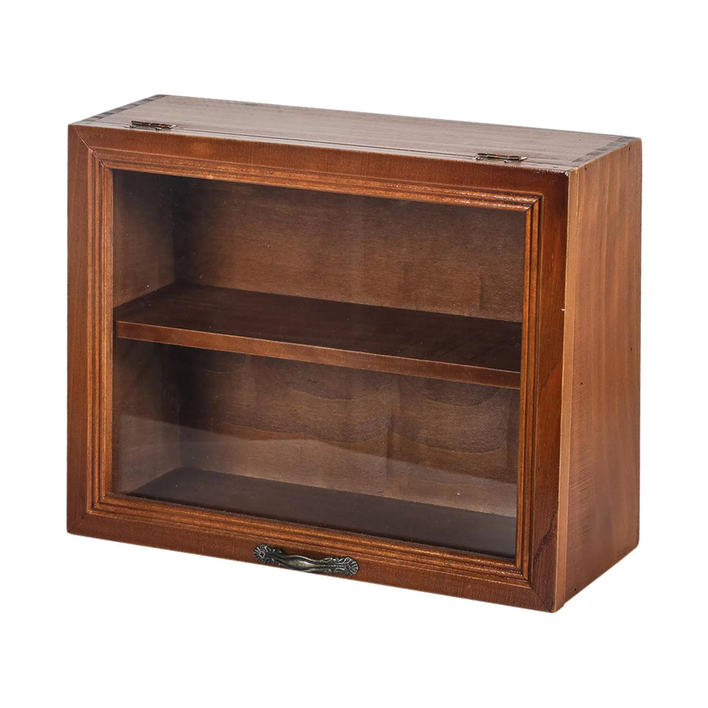 Wooden Desktop Storage Cabinet 2 Tiers with Door A8274