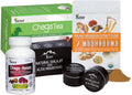 Chaga Mix Supplements, Shilajit Resin 30 g, 7 Mushroom Extract Powder, Reishi Extract Capsules 90 Capsules, Chaga Mushroom Tea 20 Bags Z5585