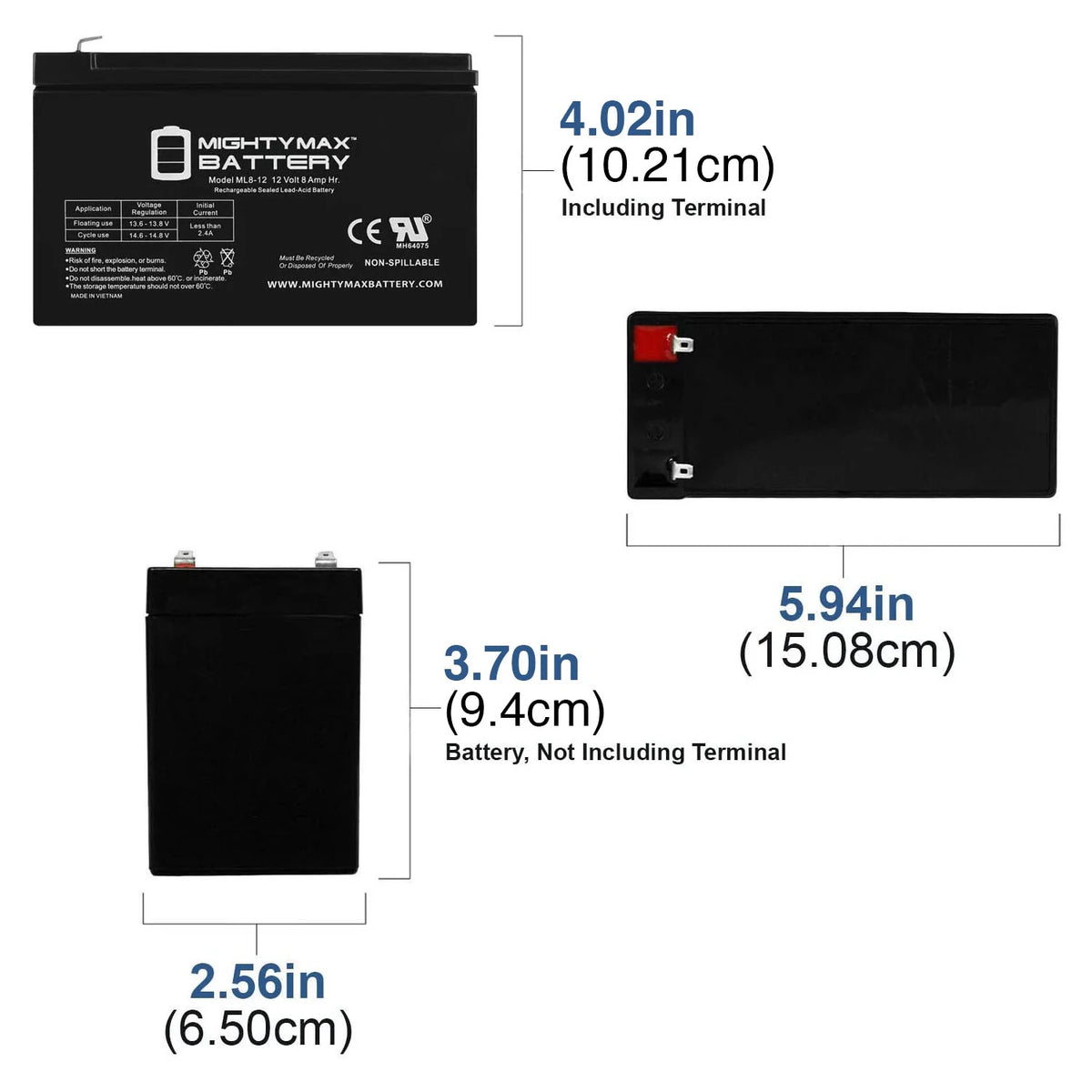 12V 8Ah Battery X1406