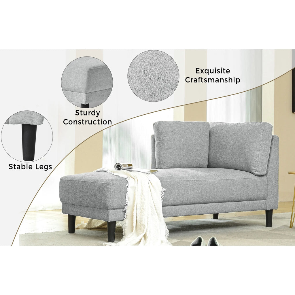 Mid-Century Modern Fabric Corner Lounge Chair Q26568