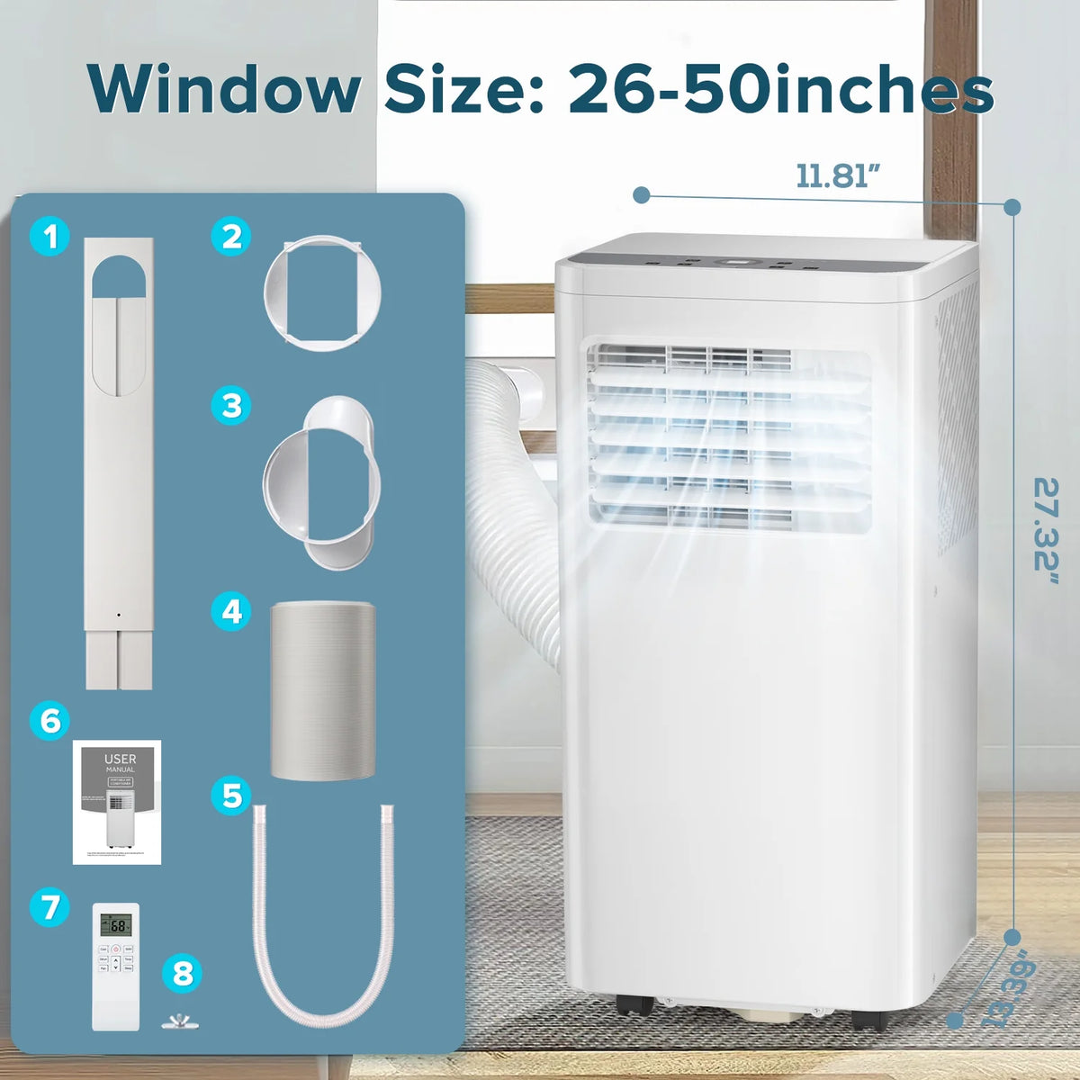 5,000 BTU Portable Air Conditioner White W514