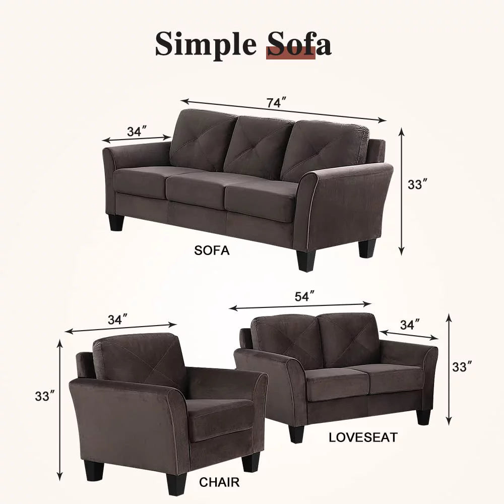 Microfiber Upholstered Round Arm Chair V973478