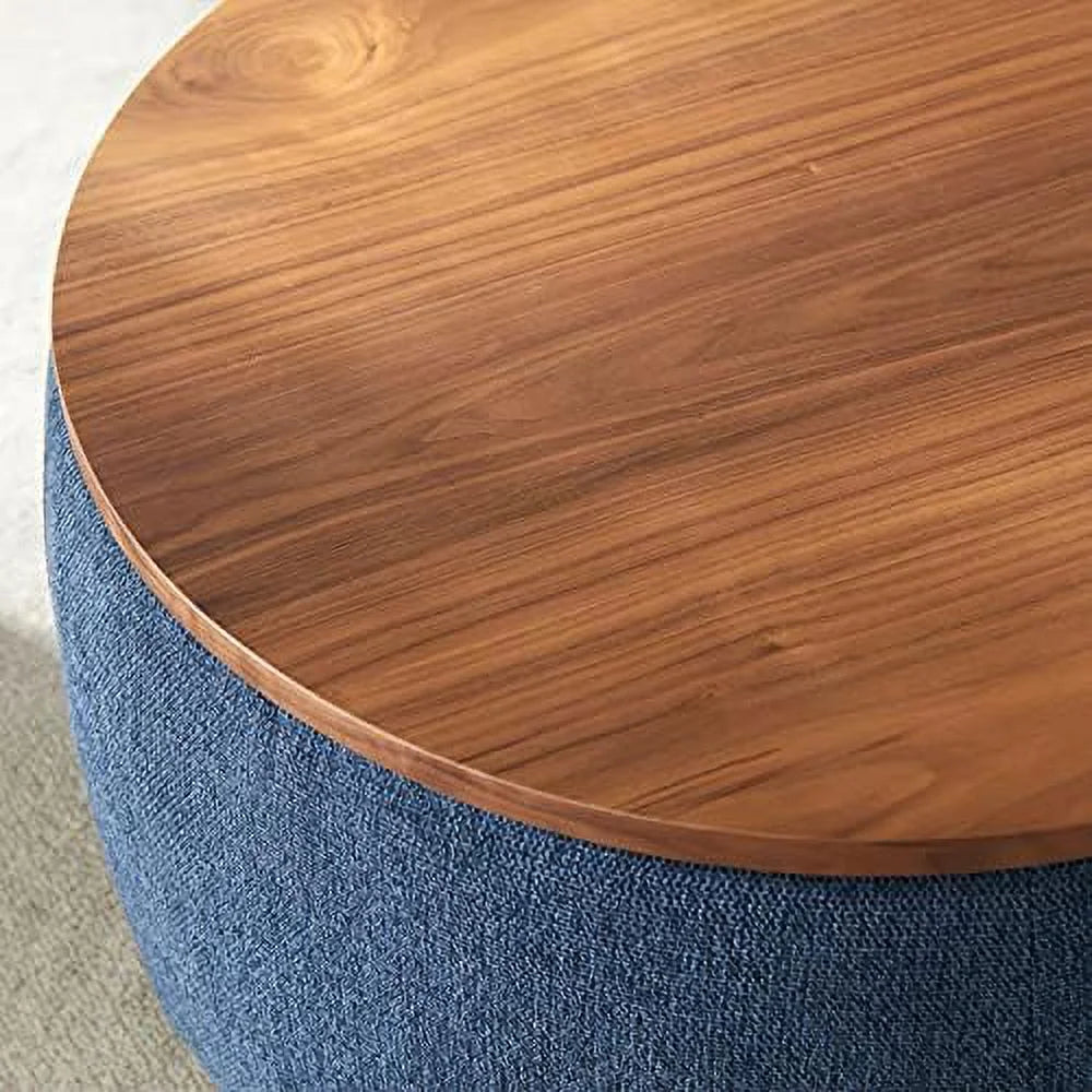 Round Ottoman with Reversible Lid Tray N370