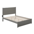 Queen Wood Bed with Footboard and USB Charger in Gray E144448