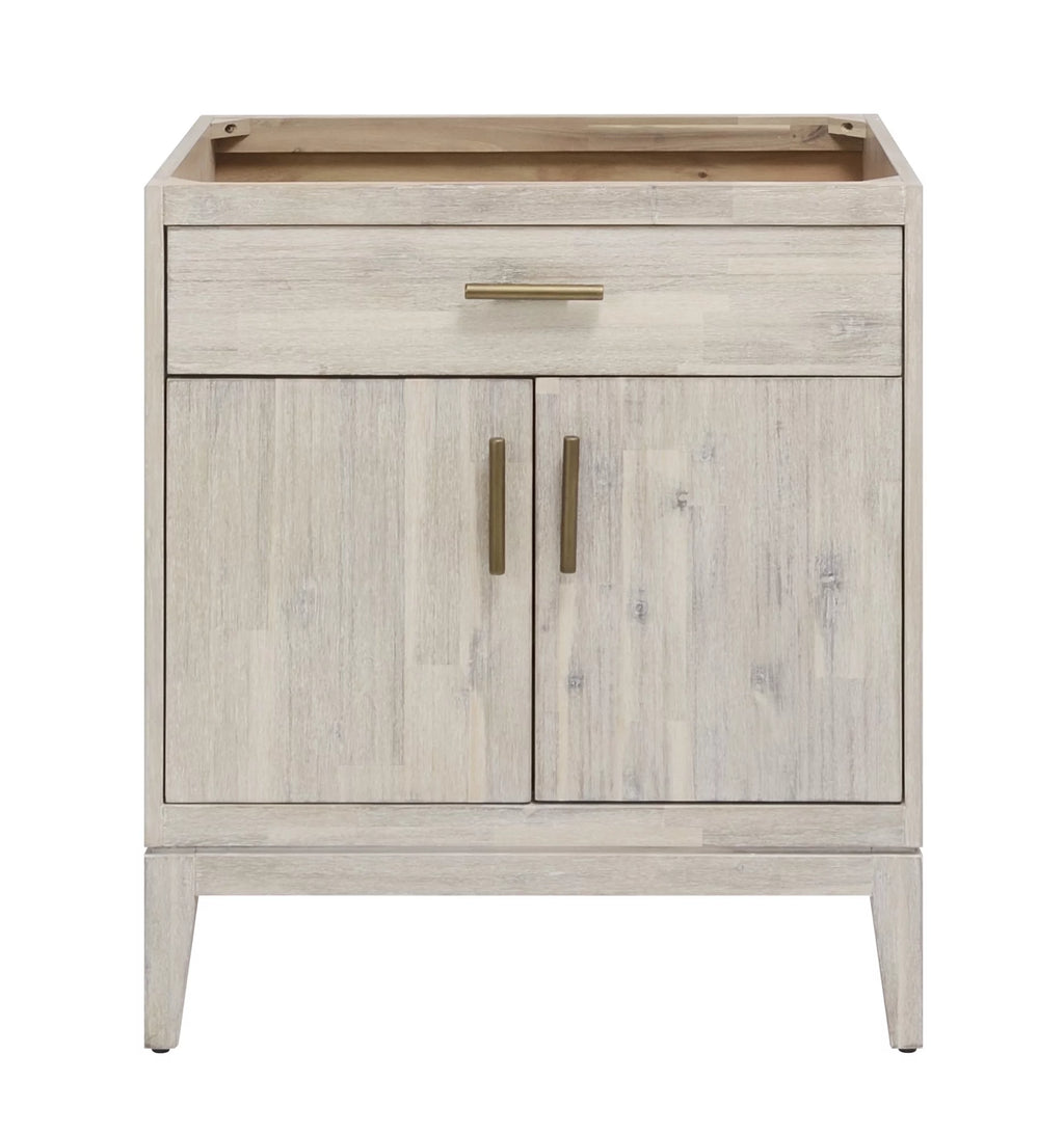 30" Free Standing Hardwood Vanity Cabinet Only Chalky White T753