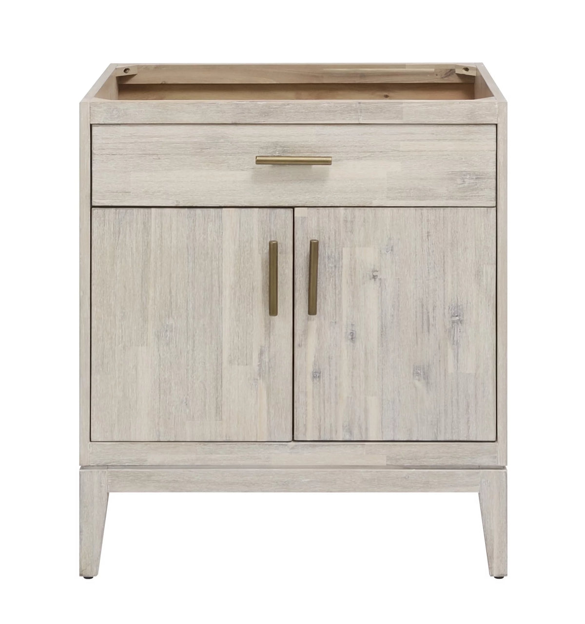 30" Free Standing Hardwood Vanity Cabinet Only Chalky White T753