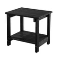 Black Weather Resistant Plastic Wood Outdoor End Table T166556
