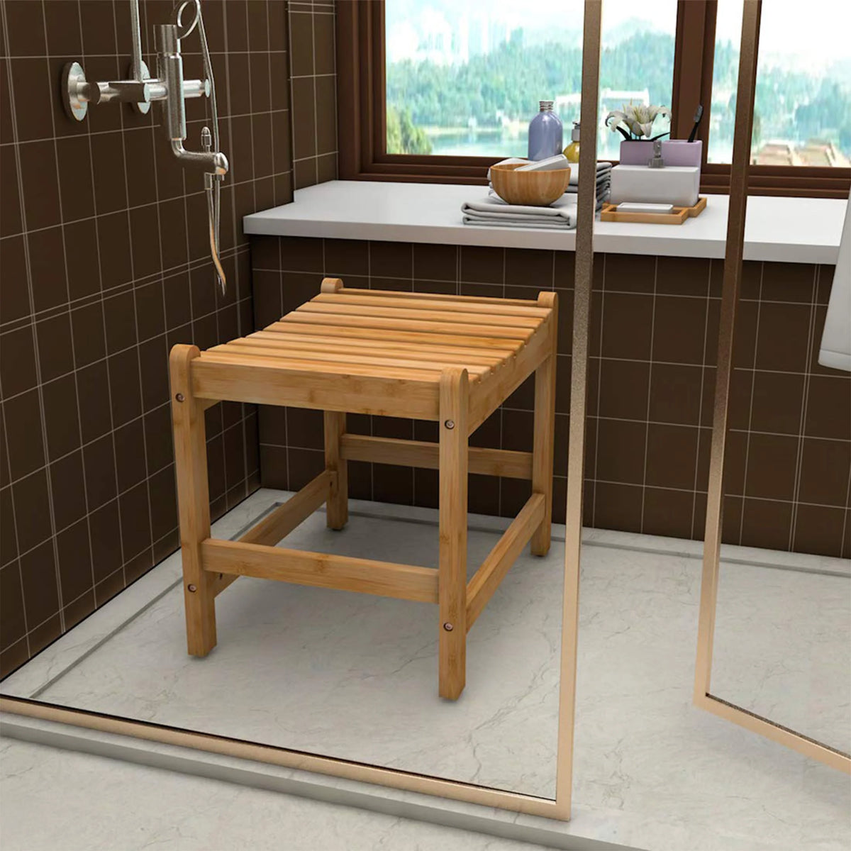 Bamboo Shower Bench X1854