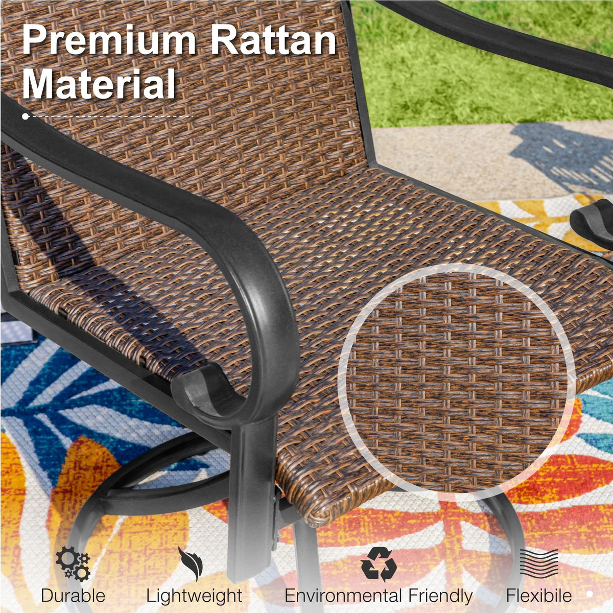 7 Pieces Wicker Rattan Patio Dining Set A5135