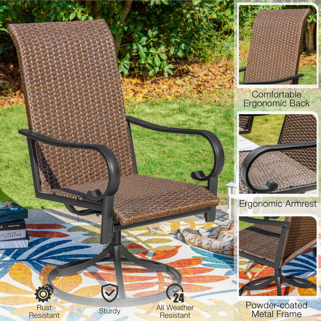7 Pieces Wicker Rattan Patio Dining Set A5135