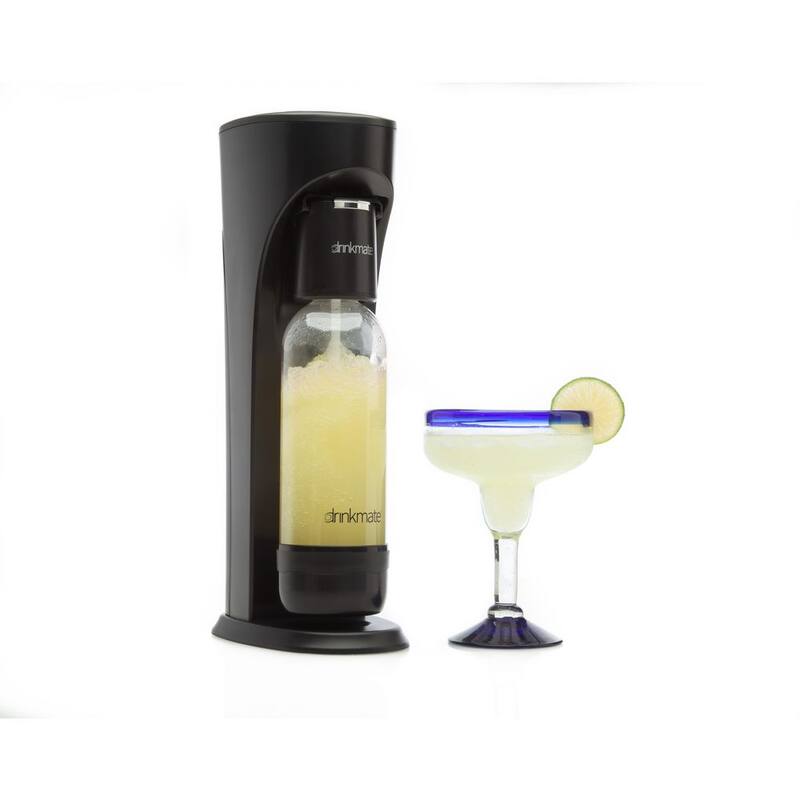 Matt Black Sparkling Water & Soda Maker Machine with 3 CO2 Cartridge, 1L & 0.5L Bottles K10337