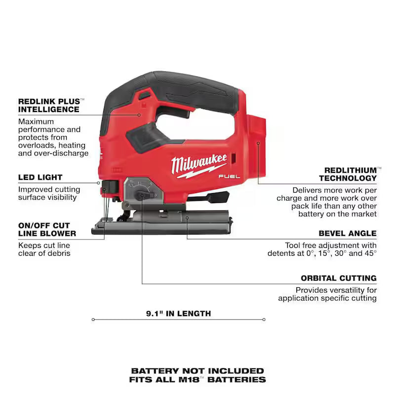 18-Volt Lithium-Ion Brushless Cordless Jig Saw with 5.0 Ah Battery Y108