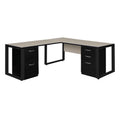 66 x 30 in. Double Pedestal L-Desk with Return M522543
