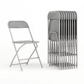 Grey Plastic Folding Chair 10 Pack L8640
