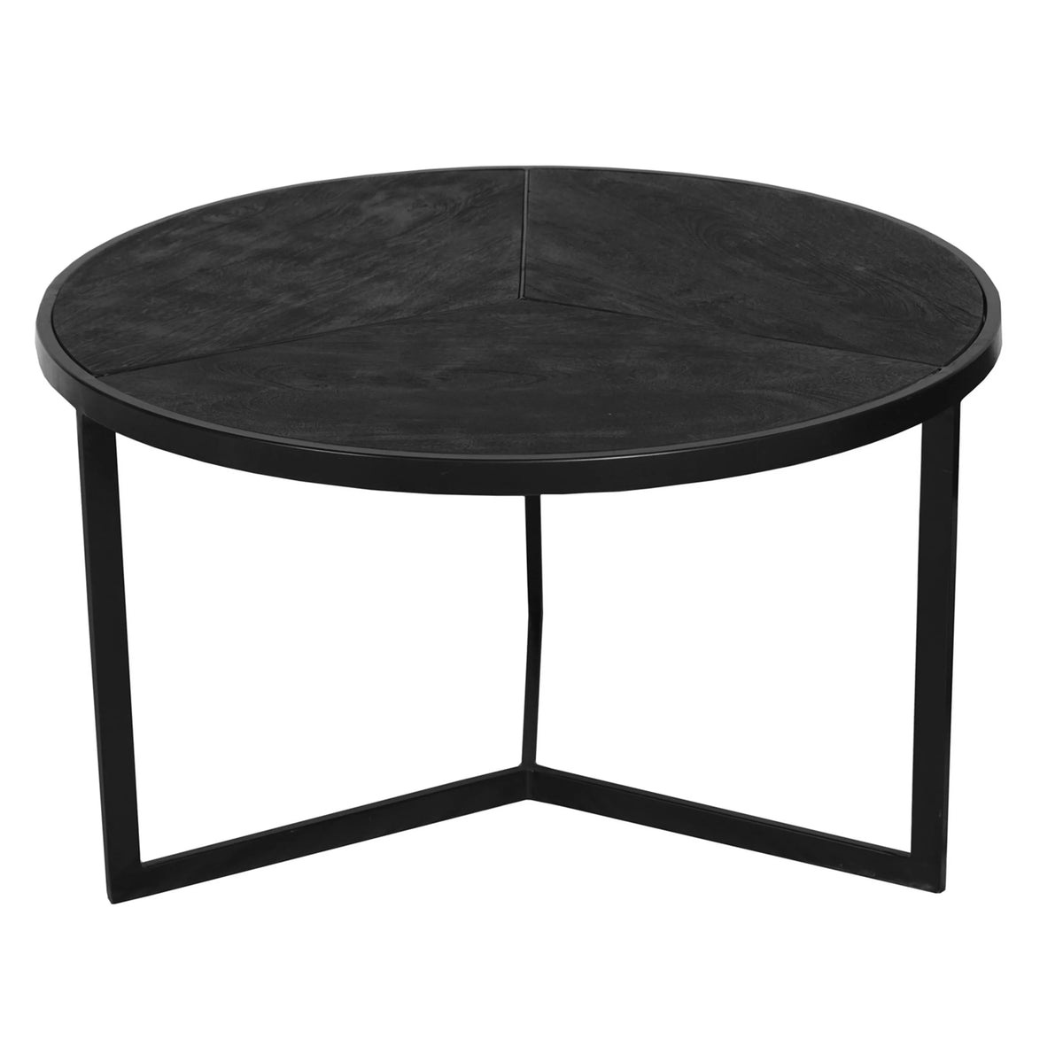 Round Nesting Coffee Table Set Of 2 Mango Wood G38842
