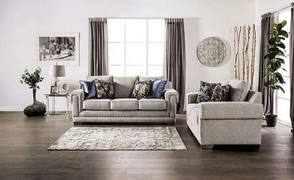 Light Gray Chenille Sofa L664268