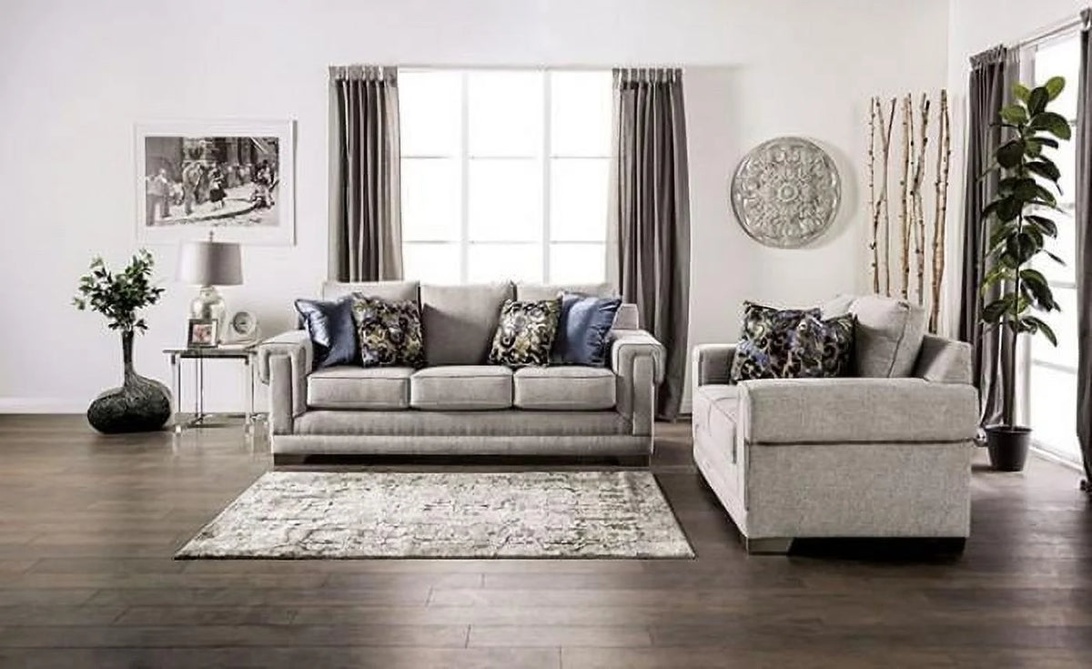 Light Gray Chenille Sofa L664268